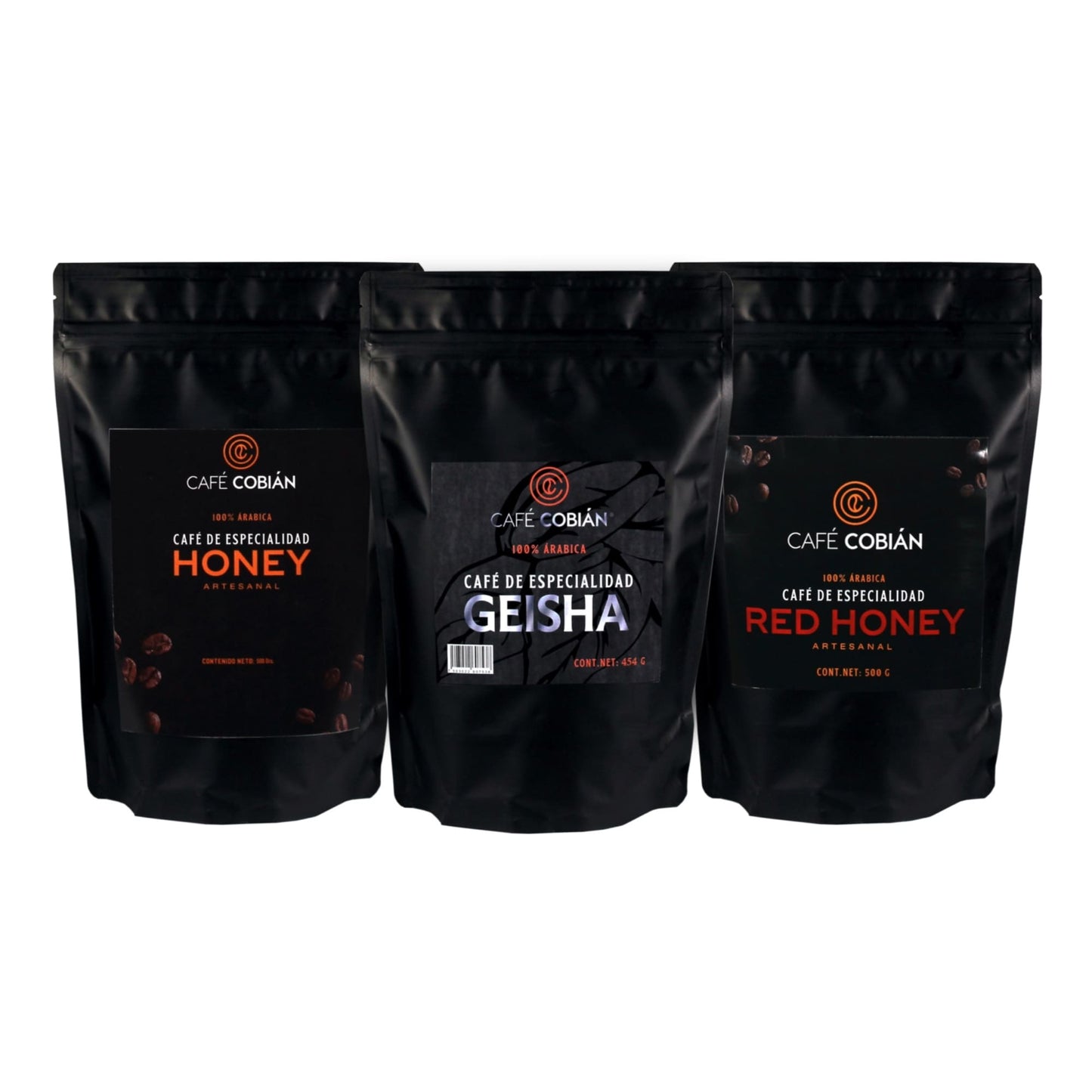 Combo Café de especialidad. Enmielado rojo, Enmielado Amarillo, Geisha